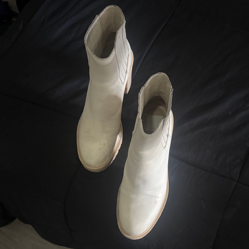 Dolce Vita Cream Ankle Booties